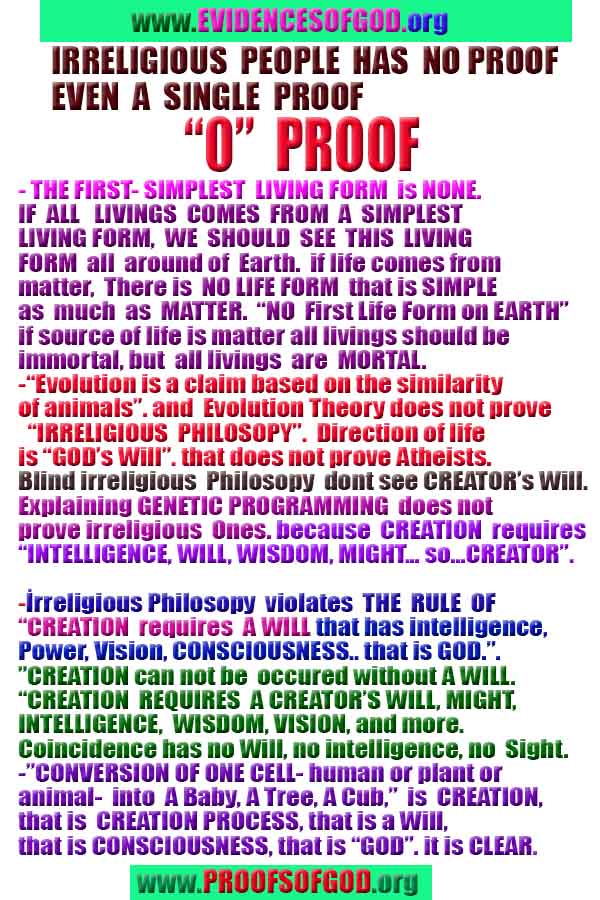 Proofs and Evidences of GOD's existance